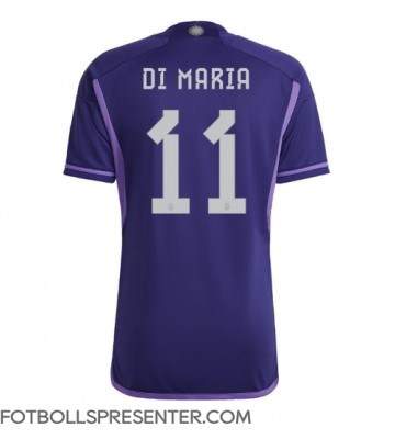 Argentina Angel Di Maria #11 Borta Matchtröja VM 2022 Kortärmad